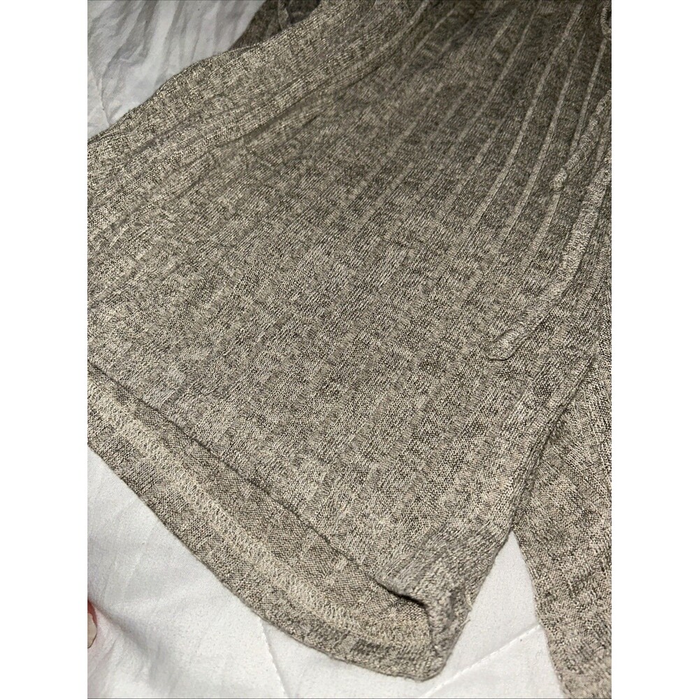 Small Gray Ribbed Lounge Drawstring Shorts With Pockets - Picture 5 of 8
